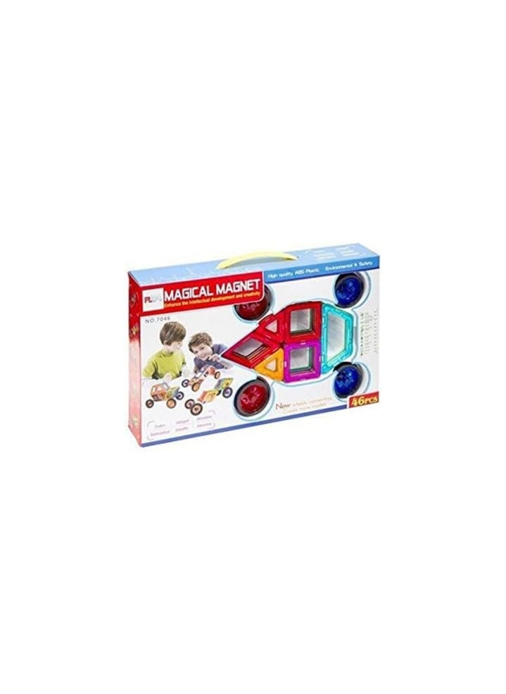 Magnetic Magnet 46 pcs-Educational magnetic building blocks plastic connector toys for kids