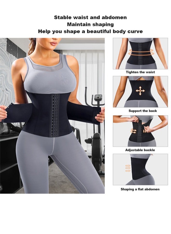 Adjustable Waist Slimming Corset，Tummy Shaper Sauna Belt, Waist Trainer for Women and Men，Breathable and Cozy