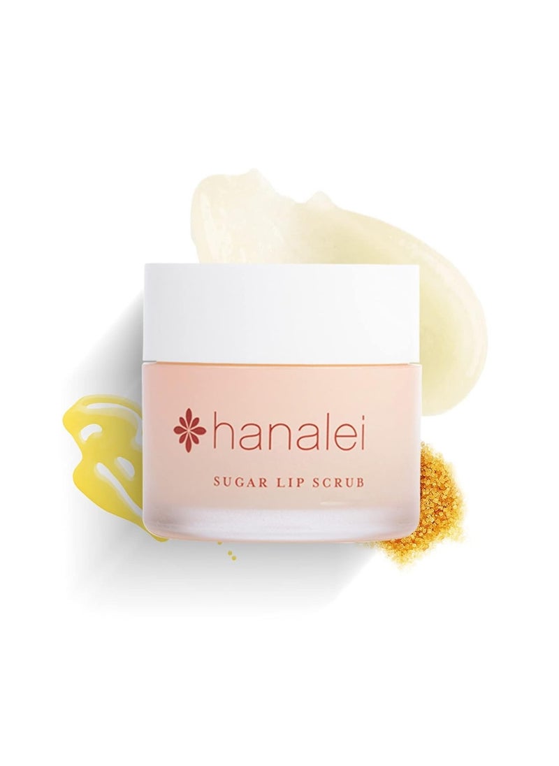 Hanalei Vegan and Cruelty-Free Sugar Lip Scrub Exfoliator - Hawaiian Cane Sugar, Kukui Oil, Shea Butter - Exfoliate, Smooth, Rejuvenate Lips - Made in USA - Lip Care (22 g)