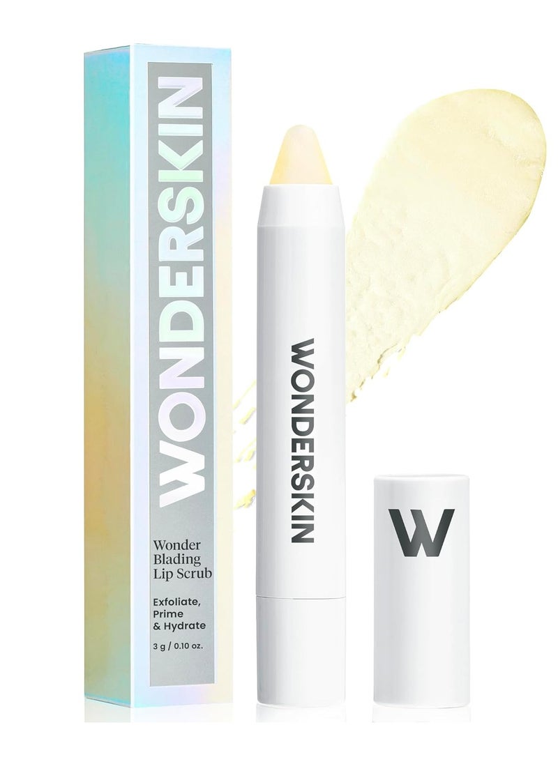 Wonderskin 3-in-1 Lip Scrub Exfoliator & Moisturizer, Lip Exfoliator Scrub , Lip Therapy, Hydrating Lip Balm for Soft, Nourished, Flake-Free Lips with One-Step Prep, 0.10oz