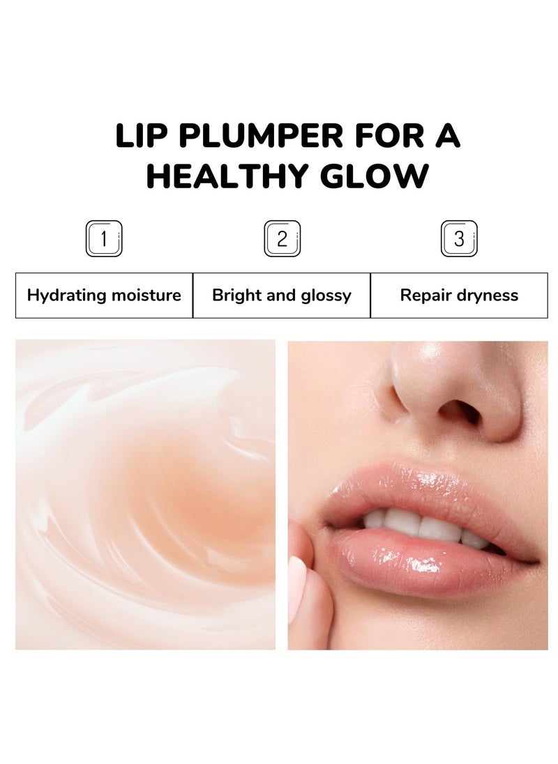 Benatu Lip Sleeping Mask & Sugar Exfoliator Scrub Set, Hydrating Overnight Plumper & Moisturizer Care Gift for Women with Silicone Applicators for Cracked & Dry Lips (Honey Milk)