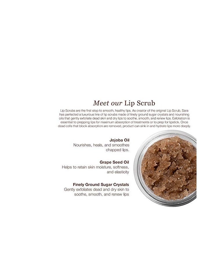 Sara Happ The Lip Scrub: Pink Grapefruit Sugar Scrub for Dry Lips - Gently Exfoliate, Polish, and Revitalize Lips with Vitamin E and Jojoba & Grape Oils, Vegan, 0.5 oz.