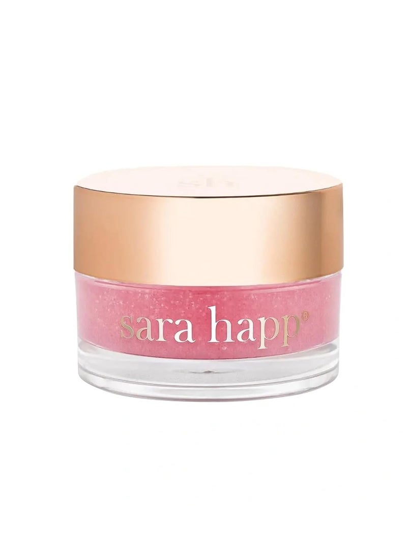 Sara Happ The Lip Scrub: Pink Grapefruit Sugar Scrub for Dry Lips - Gently Exfoliate, Polish, and Revitalize Lips with Vitamin E and Jojoba & Grape Oils, Vegan, 0.5 oz.