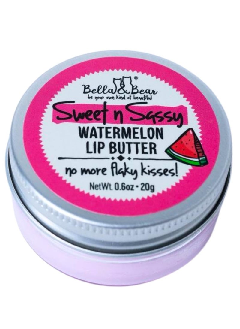 Sweet n Sassy Watermelon Lip Set, Juicy Scrub and Lip Butter - Xmas Gift for Women and Teens 2 x 0.6 oz