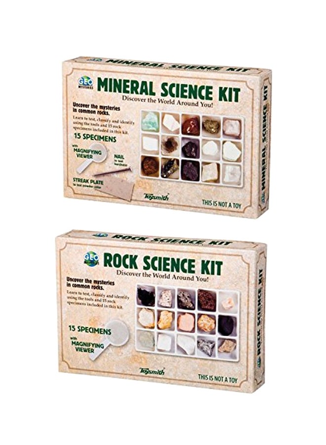 Rock Science Kit And Mineral Science Kit Bundle Set