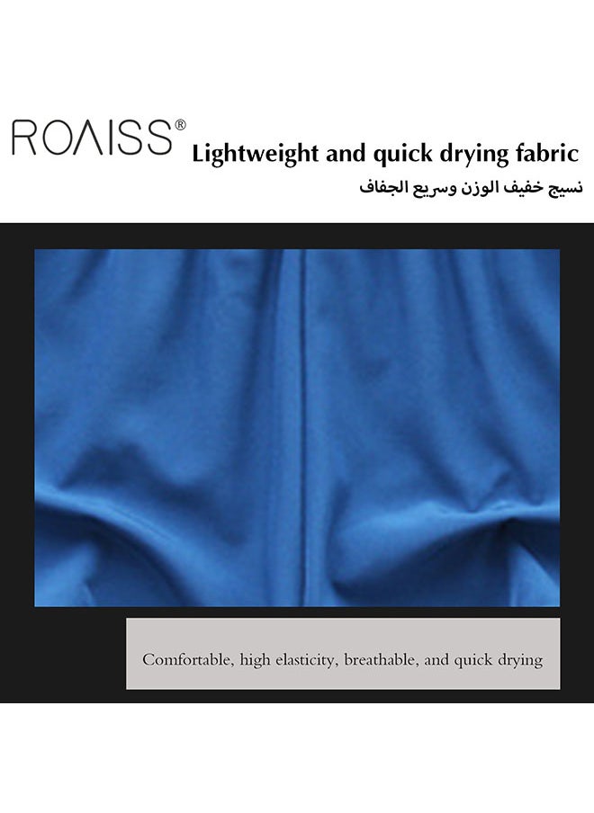 Men'S Double Layer Swimming Trunks Casual Loose Fitting Shorts With Elastic Waist Design And Drawstring Buckle Closure Double Layered Design Protects Privacy