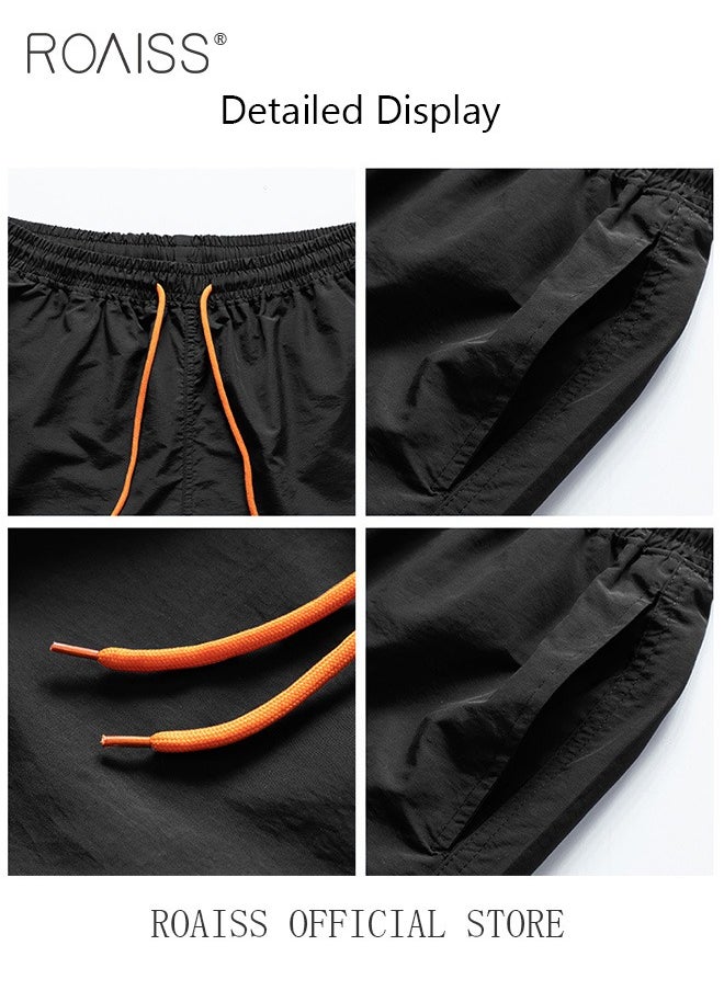Men's Swimming Trunks Beachwear Quick Dry Beach Pants Gym Wear Fitness Workout Short Sports Running Boxer Swim Shorts Swimsuit Summer