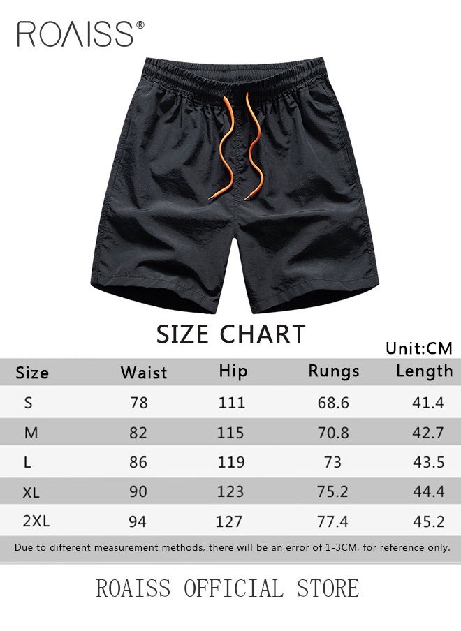 Men's Swimming Trunks Beachwear Quick Dry Beach Pants Gym Wear Fitness Workout Short Sports Running Boxer Swim Shorts Swimsuit Summer