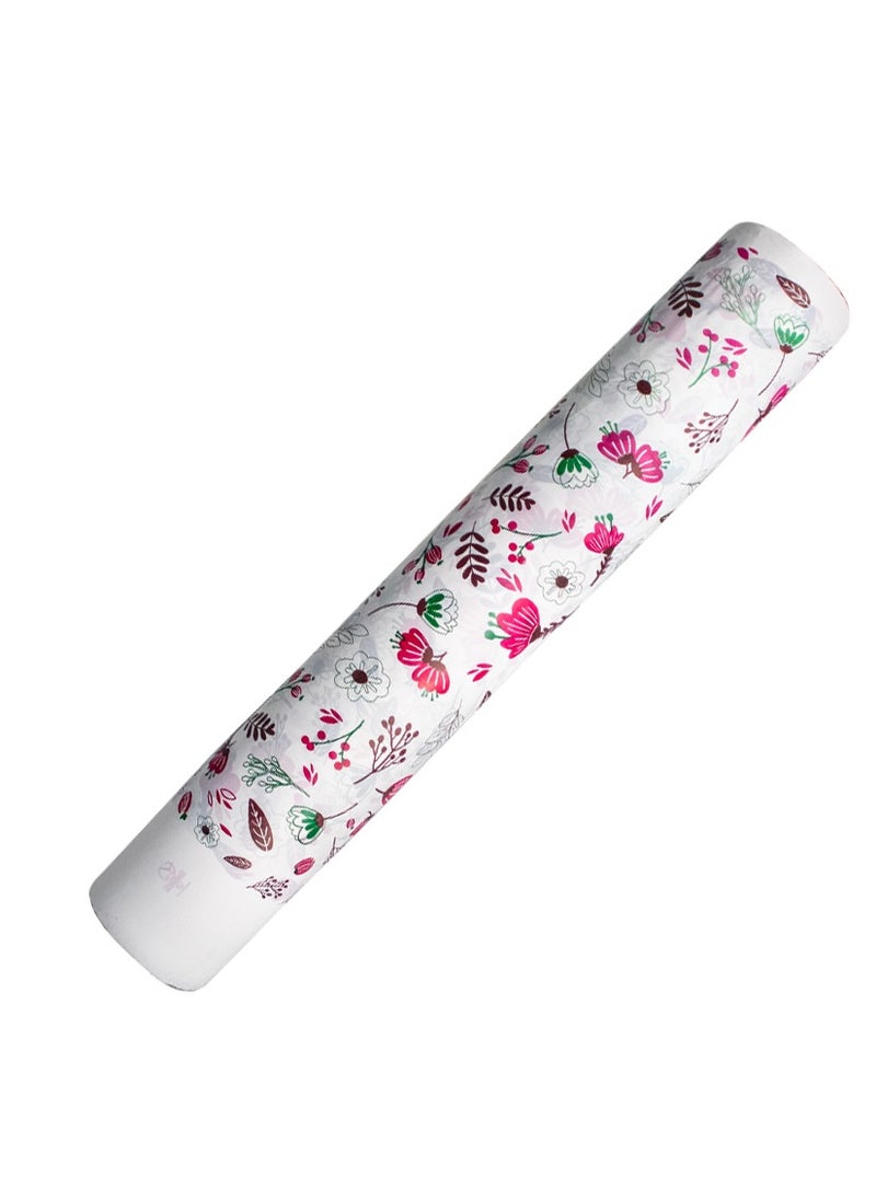 5 KG Disposable Sofra Roll, Beautiful Rose Design Sufra - Green Purple Rose