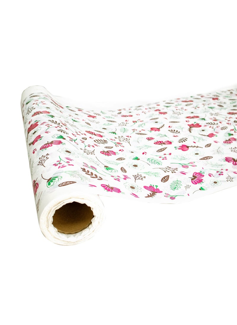 5 KG Disposable Sofra Roll, Beautiful Rose Design Sufra - Pink Rose