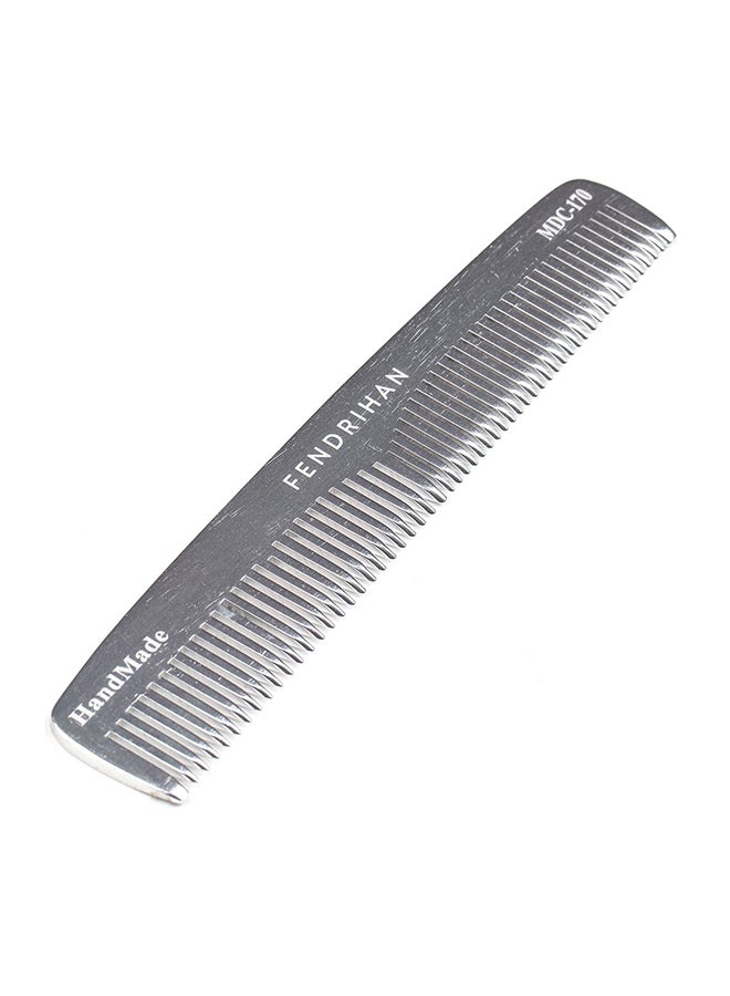 Double Tooth Barber Grooming Hair Comb Grey 6.6inch