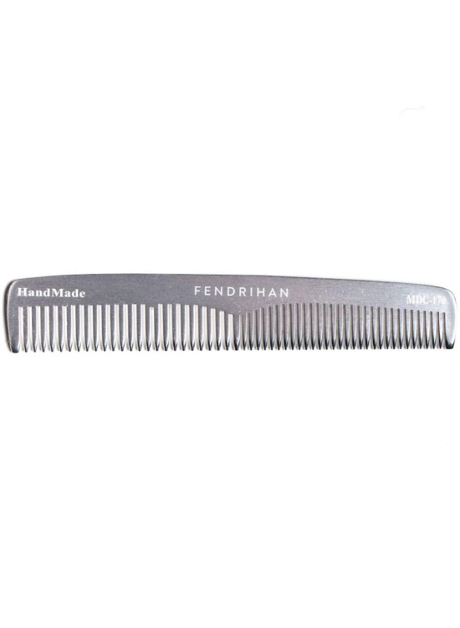 Double Tooth Barber Grooming Hair Comb Grey 6.6inch