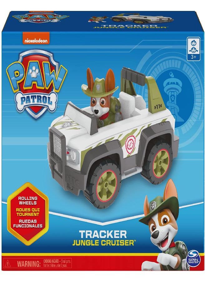 Paw Patrol, Tracker’s Jungle Cruiser Vehicle with Collectible Figure, for Kids Aged 3 and Up