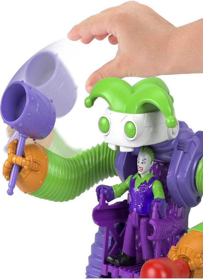 Imaginext Dc Super Friends the Joker Battling Robot, 3-Piece Figure Set with Lights for Preschool Kids