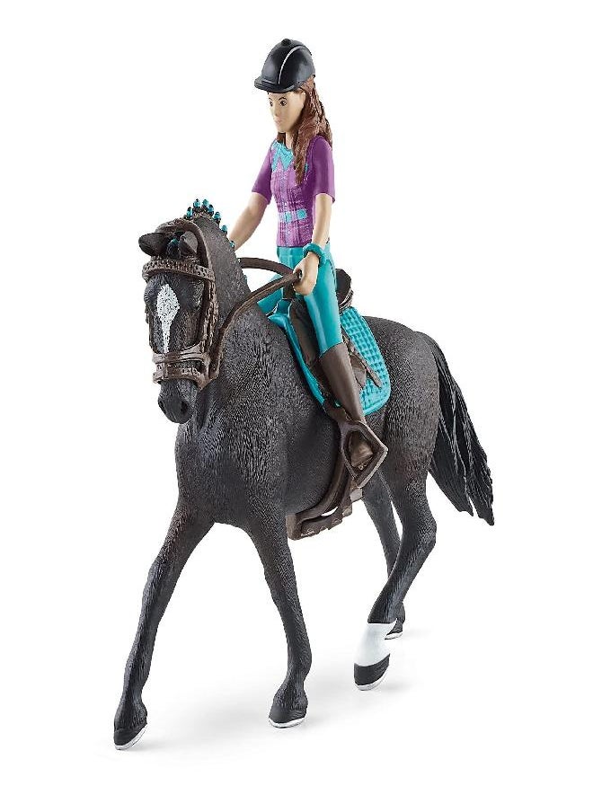 Schleich Horse Club, Horse Toys for Girls and Boys, Lisa and Storm Horse Set with Rider and Horse Figurine, Ages 5+
