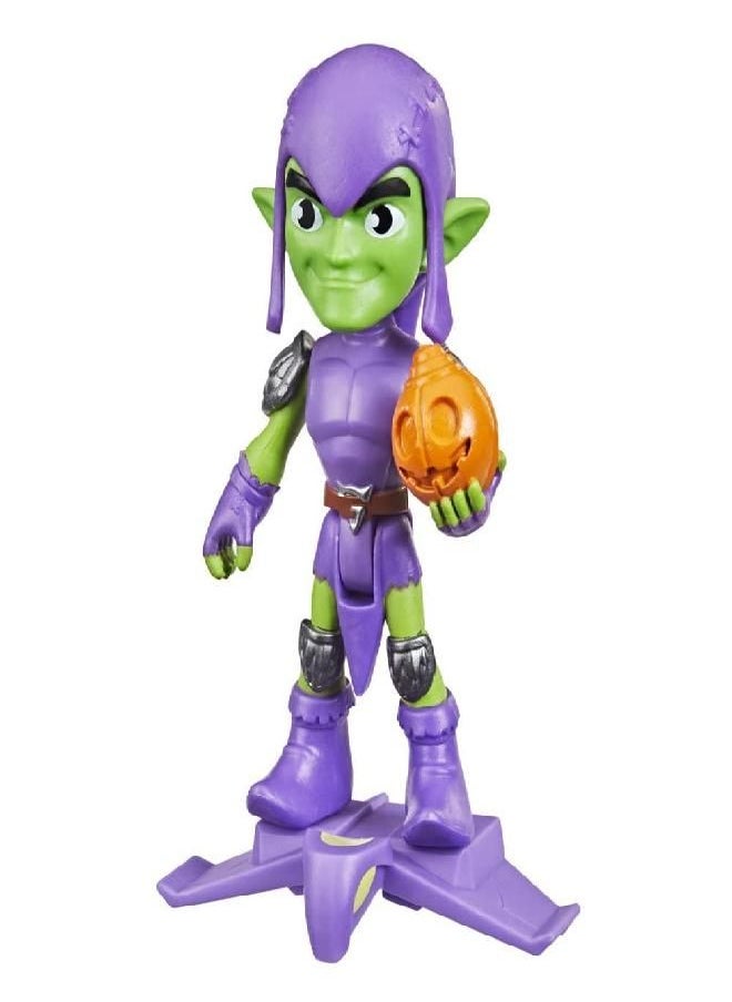 Spidey and His Amazing Friends Marvel Green Goblin Hero Figure, 4-Inch Scale Action Figure, Includes 1 Accessory, for Kids Ages 3 and Up
