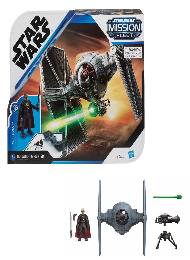 STAR WARS Mission Fleet Stellar Class Moff Gideon Outland TIE Fighter Imperial Assault 2.5-Inch-Scale Figure and Vehicle, Kids Ages 4 and Up,F1137