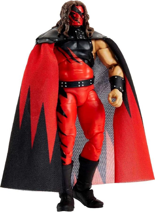 WWE Ultimate Edition Kane Action Figure, 6-inch Collectible with Interchangeable Head, Swappable Hands & Entrance Cape for Ages 8 Years Old & Up