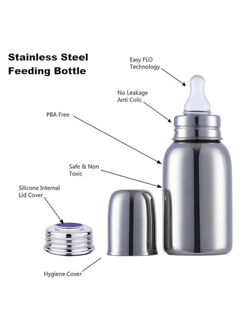 Baby Steel Feeding Bottle 250ml