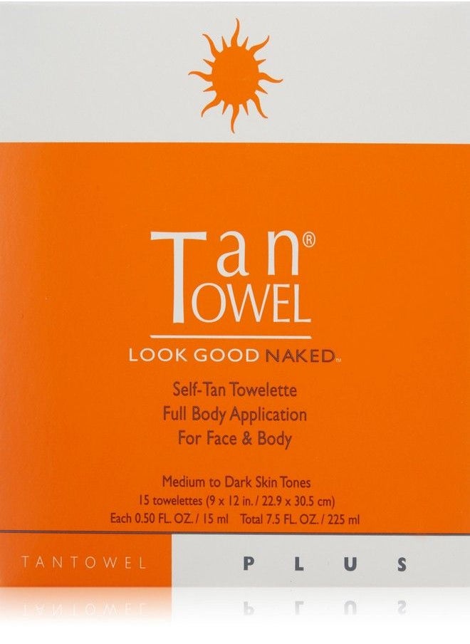 Tan Towel Full Body Plus Creme, 15 Count