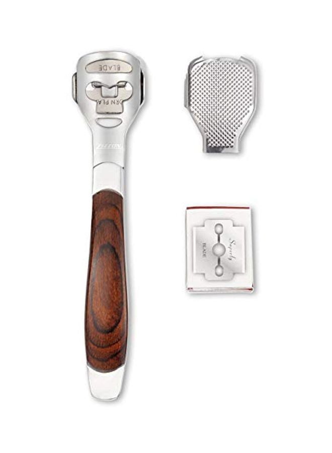 Foot Care Pedicure Callus Shaver Silver/Brown