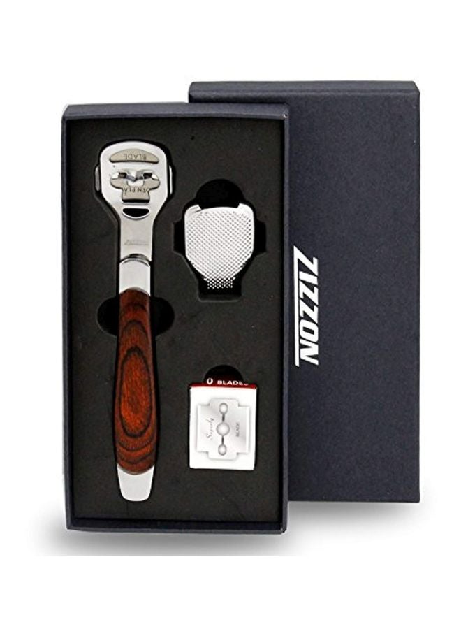 Foot Care Pedicure Callus Shaver Silver/Brown
