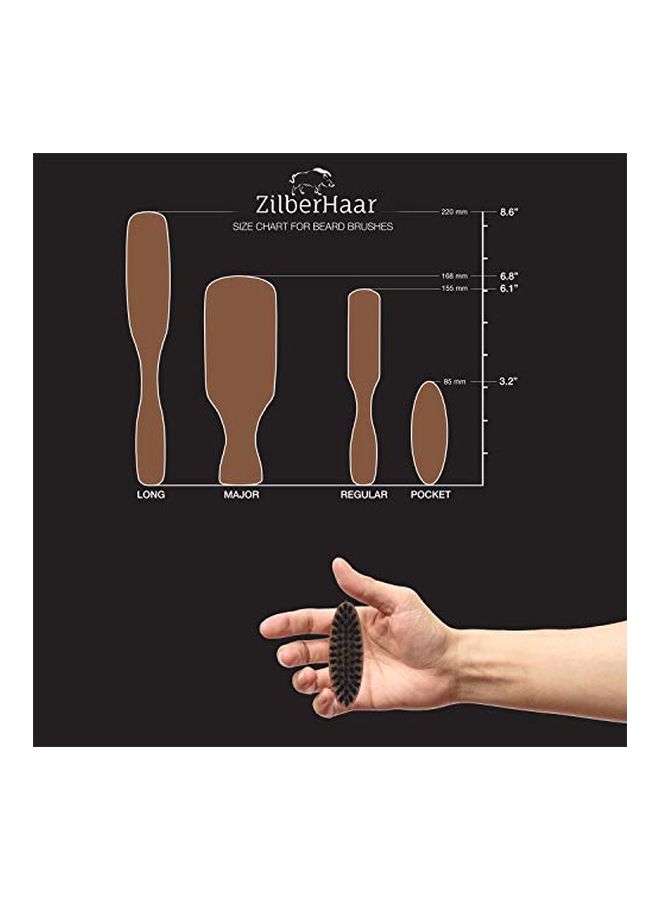 Pocket Beard Brush Black/Brown