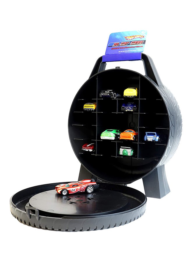 30-Car Storage Case With Easy Grip Carrying Handle