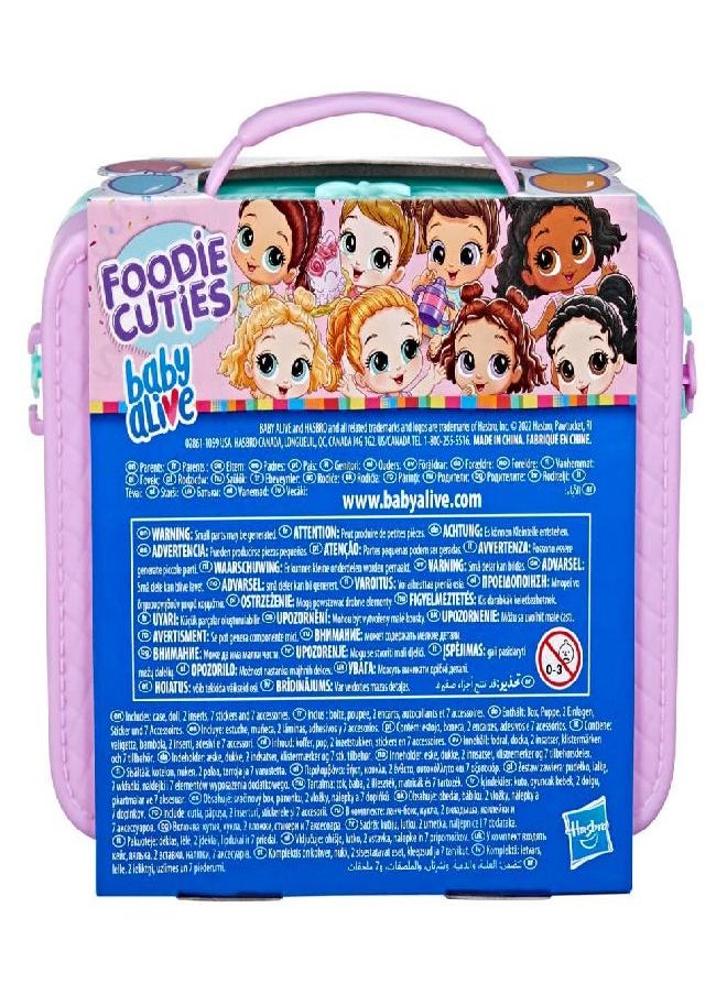 Baby Alive Foodie Cuties, Surprise Toy, 3-Inch Doll for Kids 3 and Up, 10 Surprises in Lunchbox-Style Case (Styles May Vary)