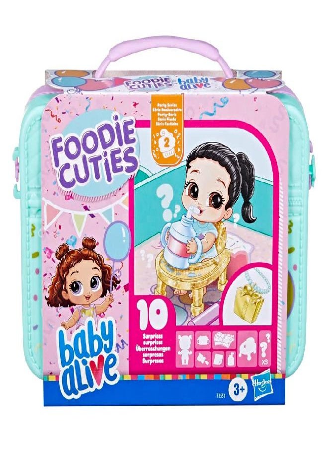 Baby Alive Foodie Cuties, Surprise Toy, 3-Inch Doll for Kids 3 and Up, 10 Surprises in Lunchbox-Style Case (Styles May Vary)