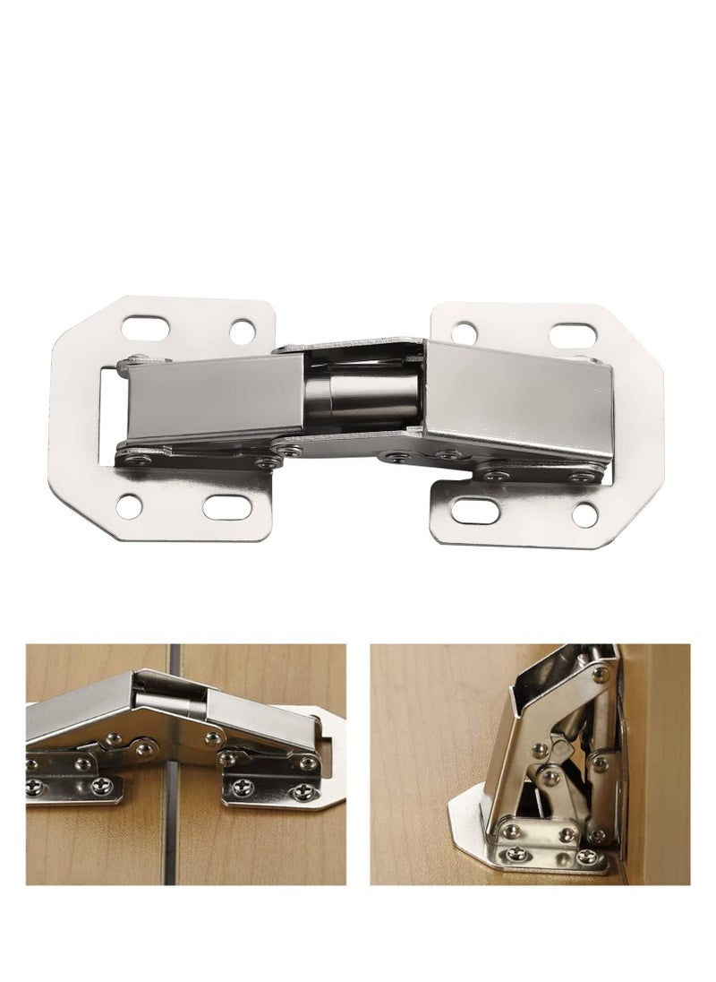 Easy Installation Hinges 90 Degree Cabinet Hinge for Drawer Window Cupboard Kitchen Door No Slot Required Cold Rolled Steel Strong and Long Lasting