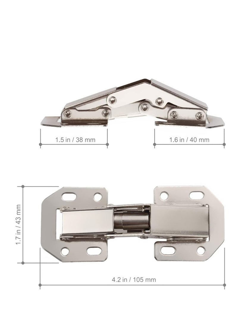 Easy Installation Hinges 90 Degree Cabinet Hinge for Drawer Window Cupboard Kitchen Door No Slot Required Cold Rolled Steel Strong and Long Lasting