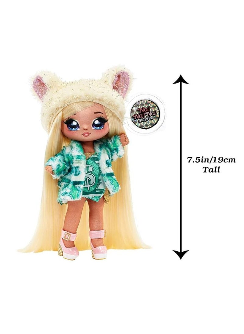 Na! Na! Na! Surprise 19cm Victoria Grand Doll - Glam Series 1, Collectible Soft Fashion Doll with Metallic Chihuahua Purse