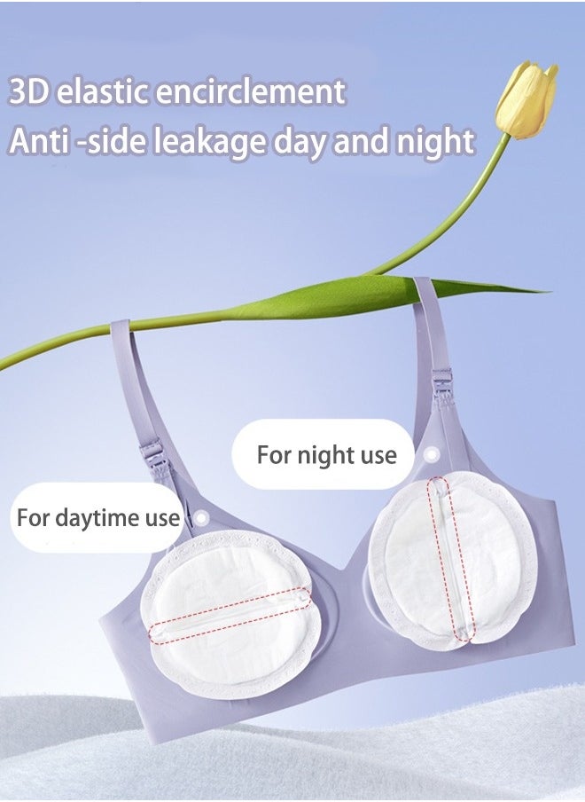 Pack Of 100 Disposable Nursing Nipple Pads with 3D Flower Shape
