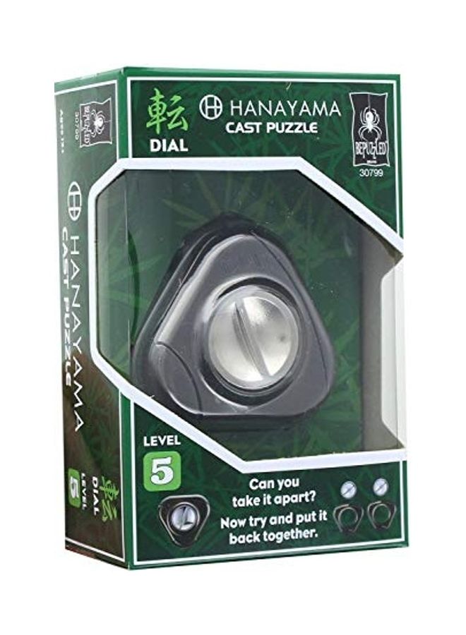 Dial Hanayama Cast Metal Brain Teaser Puzzle (Level 5) For Kids And Adults 1.8 X4.8 X3.1inch