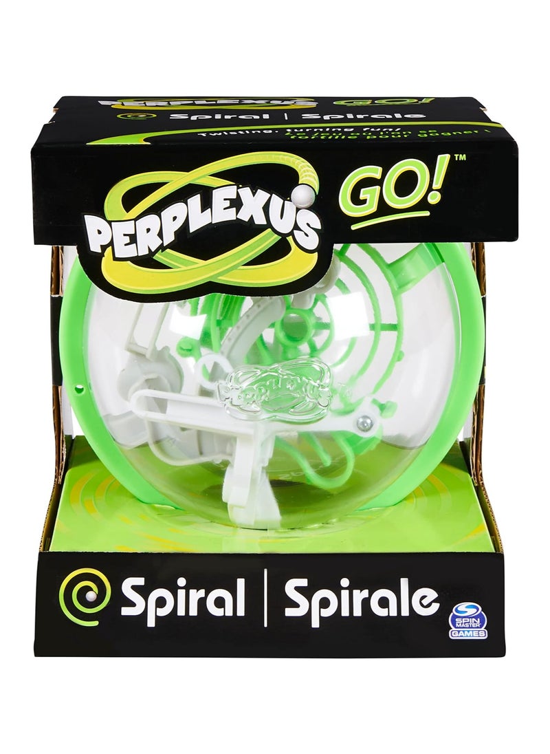 Perplexus GO! Spiral, Compact Challenging Puzzle Maze Skill Game, (Styles Vary)