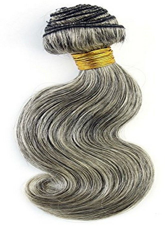 Ms Fenda Hair 100% Raw Virgin Malaysian Human Hair Body Wave style Grey Color 100g(3.5oz)/piece/lot Weaving Wefts(14inch,Grey)