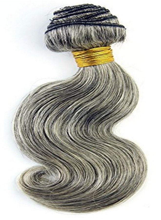 Ms Fenda Hair 100% Raw Virgin Malaysian Human Hair Body Wave style Grey Color 100g(3.5oz)/piece/lot Weaving Wefts(14inch,Grey)