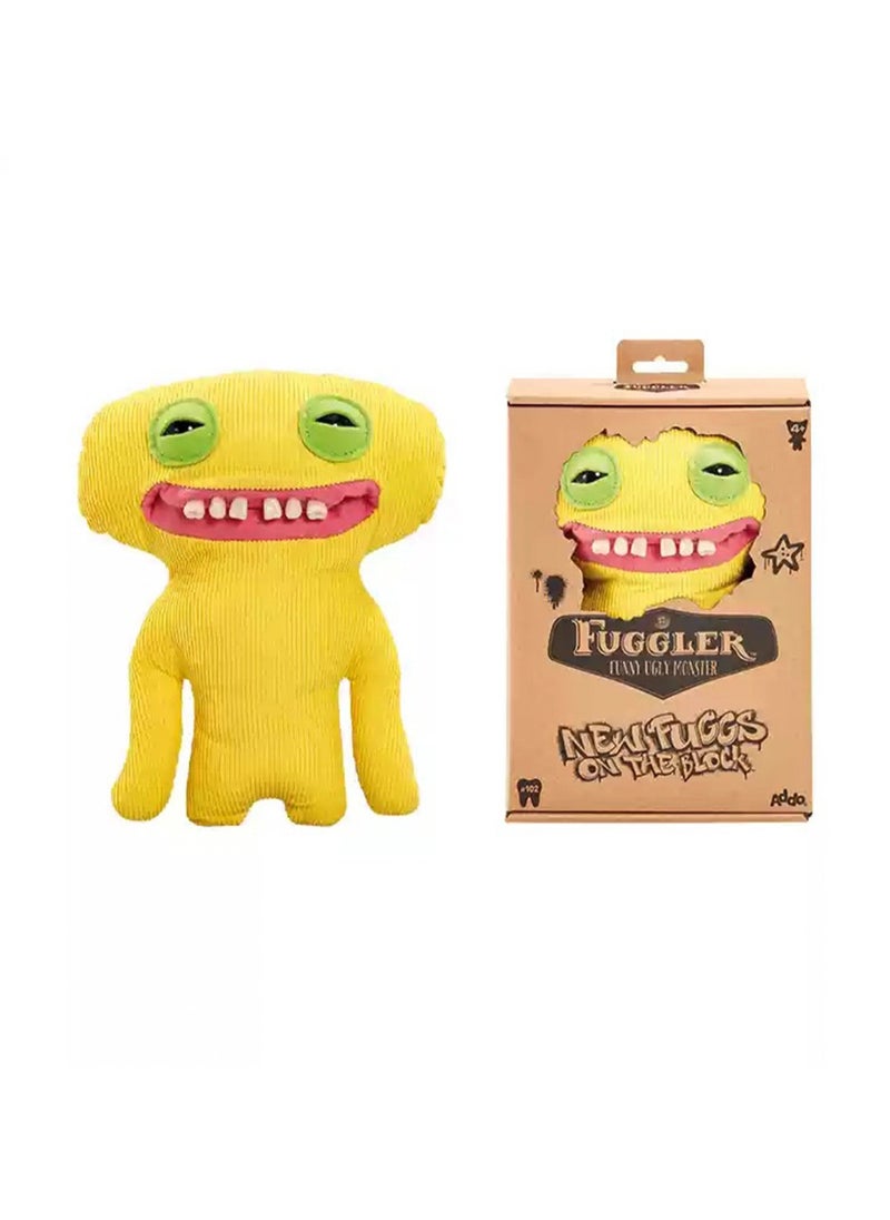 Cute Funny Ugly Monster Doll, Cute Monster Doll With Big Teeth, Collectible Plush Toys, Ugly Cute Monster Plush Doll(Yellow High Laughing Monster)