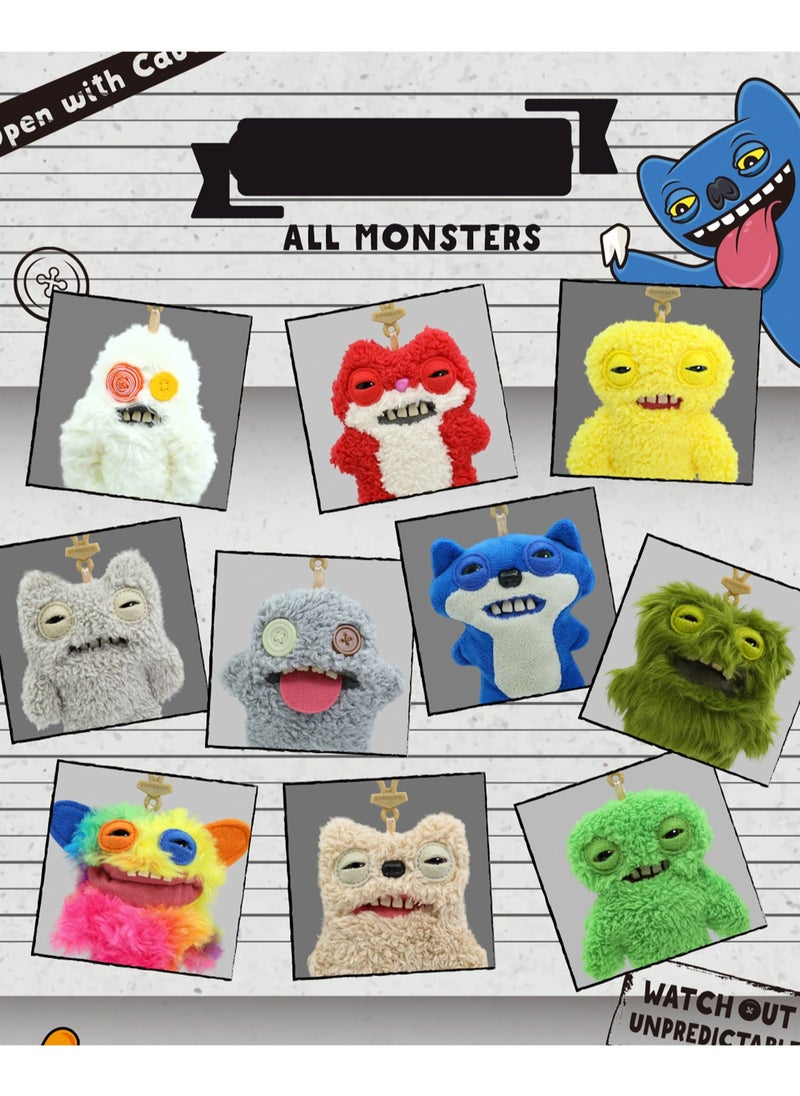 Cute Funny Ugly Monster Doll, Cute Monster Doll With Big Teeth, Collectible Plush Toys, Ugly Cute Monster Plush Doll (Green Laughing Monster)