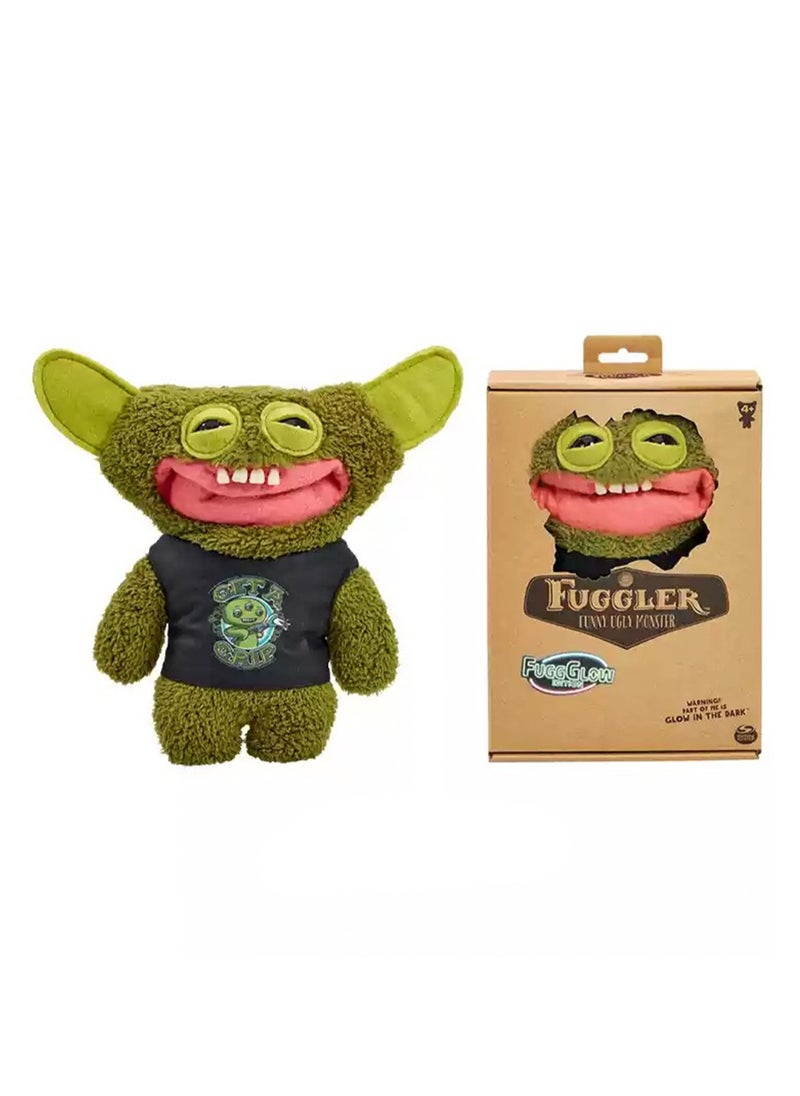 Cute Funny Ugly Monster Doll, Cute Monster Doll With Big Teeth, Collectible Plush Toys, Ugly Cute Monster Plush Doll (Green Laughing Monster)