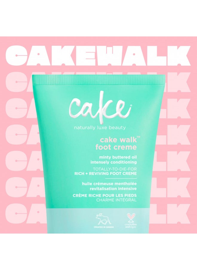 Cake Beauty Walk Triplemint Foot Crème, 3.4 Fluid Ounce