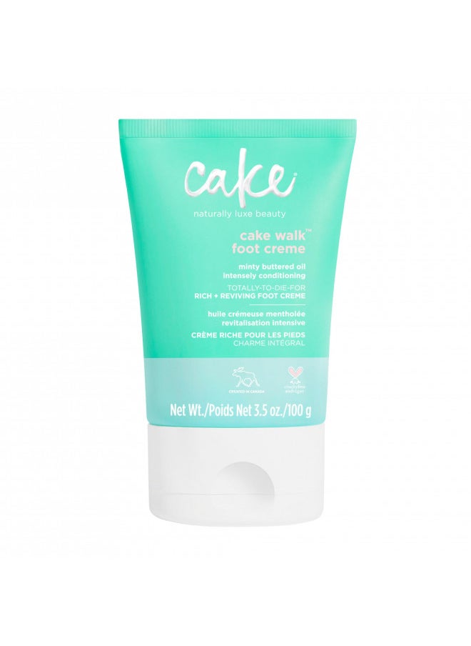 Cake Beauty Walk Triplemint Foot Crème, 3.4 Fluid Ounce