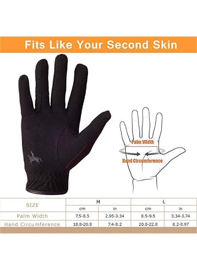 Horse Riding Gloves Professional Equestrian Riding Gloves for Women Men Kids Touchscreen Horseback Riding Gloves for Horse Riding Cycling Motorcycle and Outdoors Black Coffee