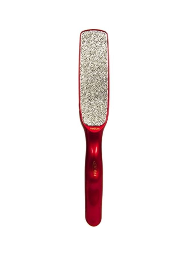 Dual Sided Foot File Red/Silver