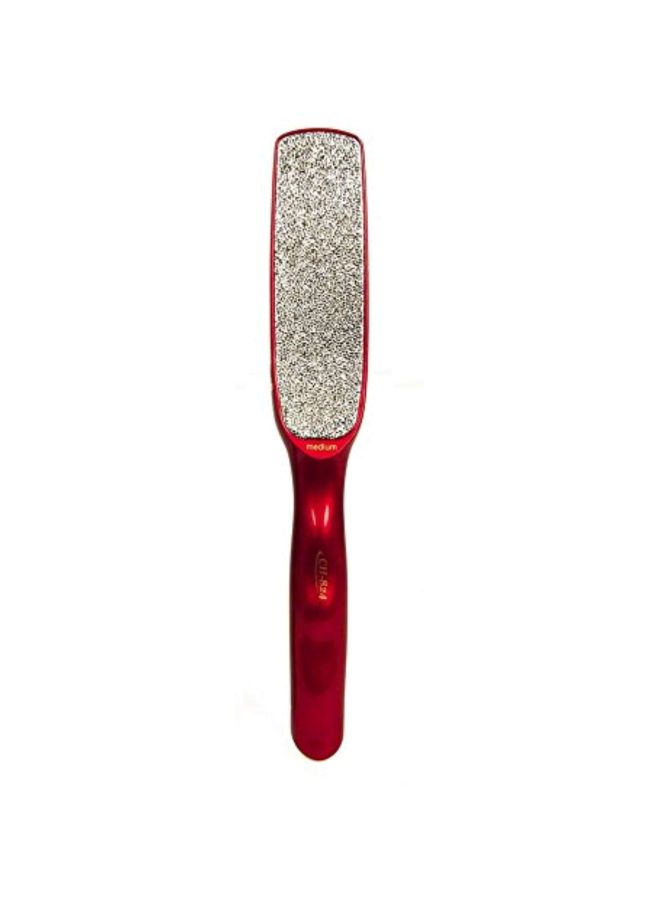 Dual Sided Foot File Red/Silver