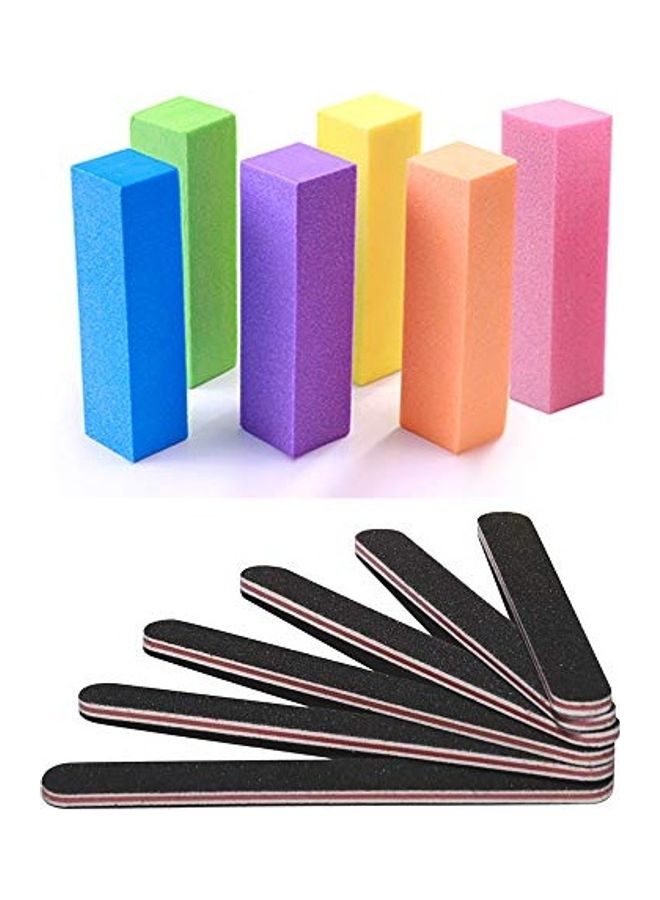 12-Piece Professional Nail Buffer And File Set Multicolour