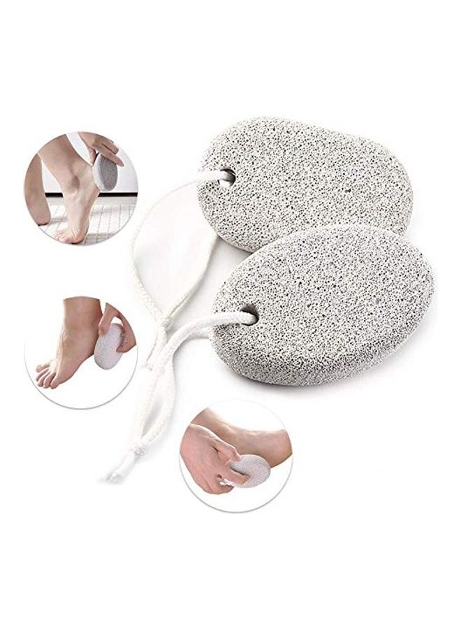 2-Piece Pumice Stone Set Grey