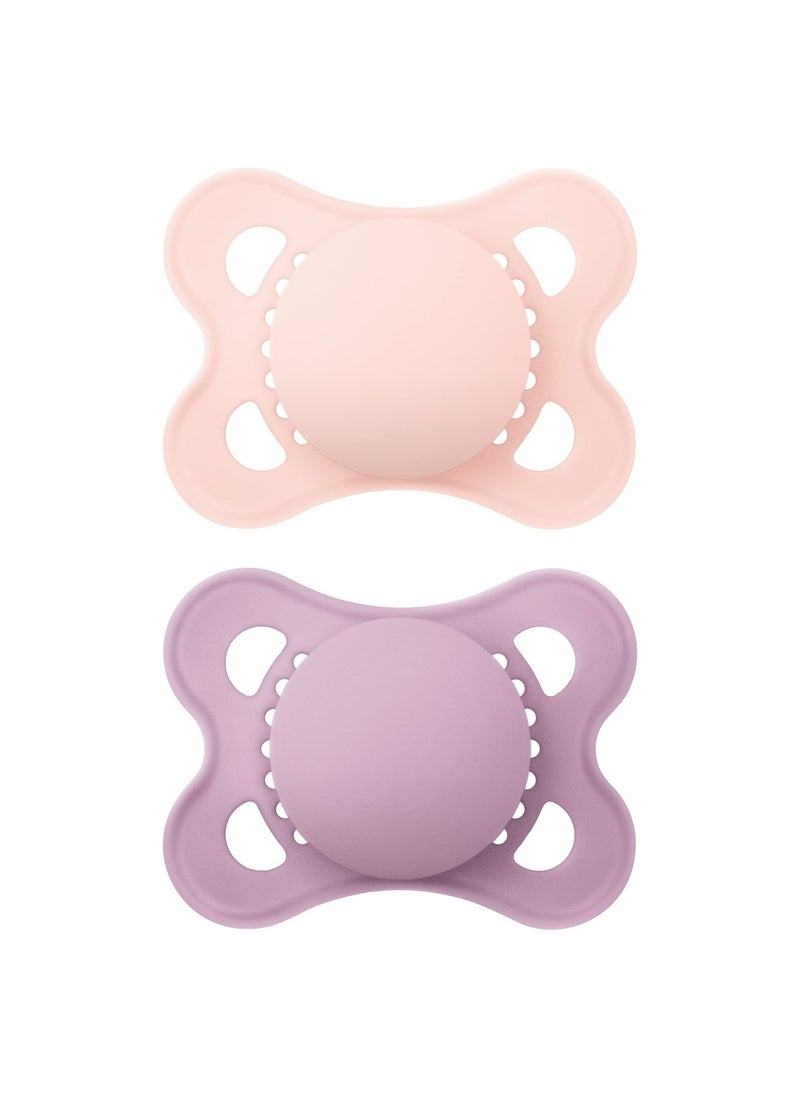 Original Matte Baby Pacifier Nipple Shape Helps Promote Healthy Oral Development Sterilizer Case 2 Pack 06 Months Girl2 Count Pack Of 1