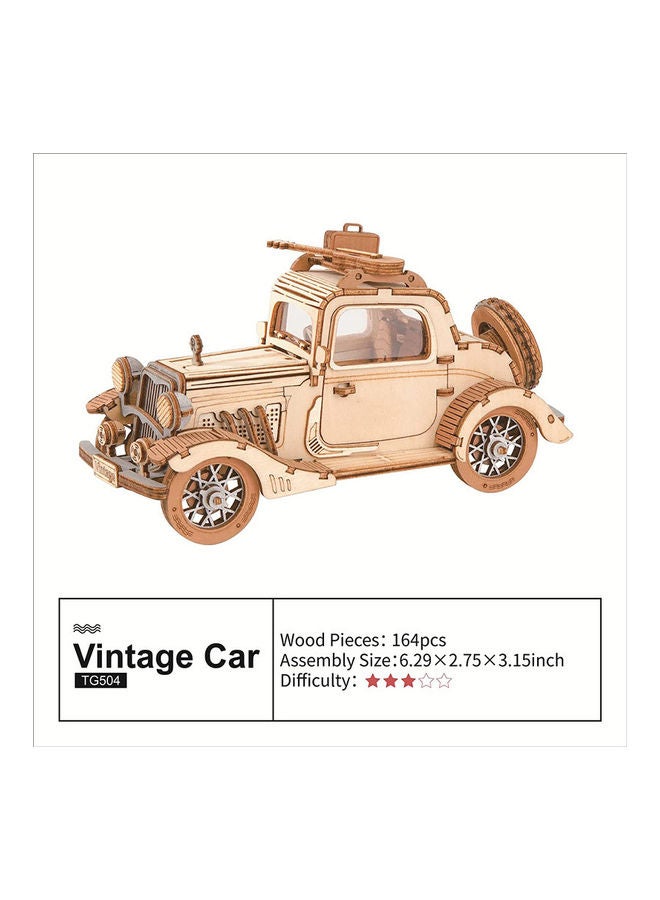 3D Wooden Model Vintage Car Puzzles 6.29inch